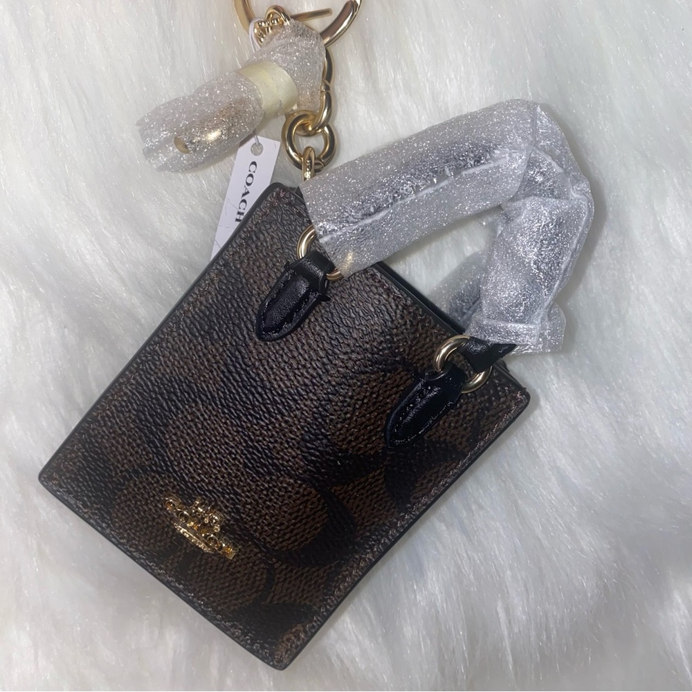 Coach North/South Mini Tote Bag Charm - Picture 8 of 10